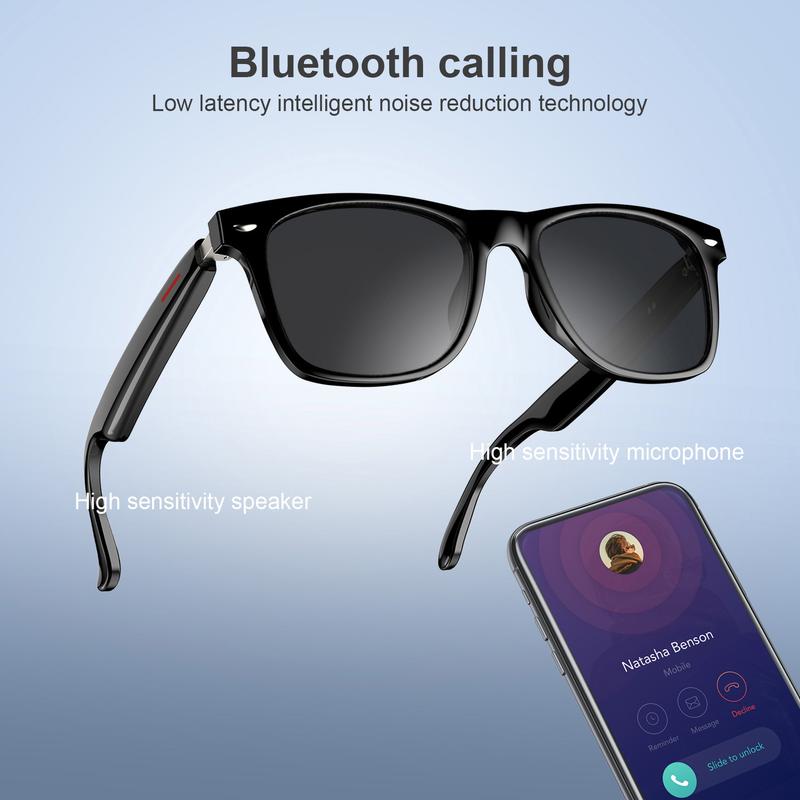 “Christmas Gift” Smart Glasses, Anti-Blue Light Glasses, Music Playback and HD Lenses, Voice-enabled Camera Control, Wireless Headset Sunglasses