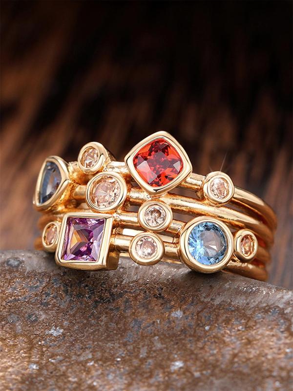 Hot Fashion Rhinestone Decorated Ring,  Elegant Wedding Party Jewelry for Women for Party and Daily Life, Trendy All-match & Exquisite Jewelry