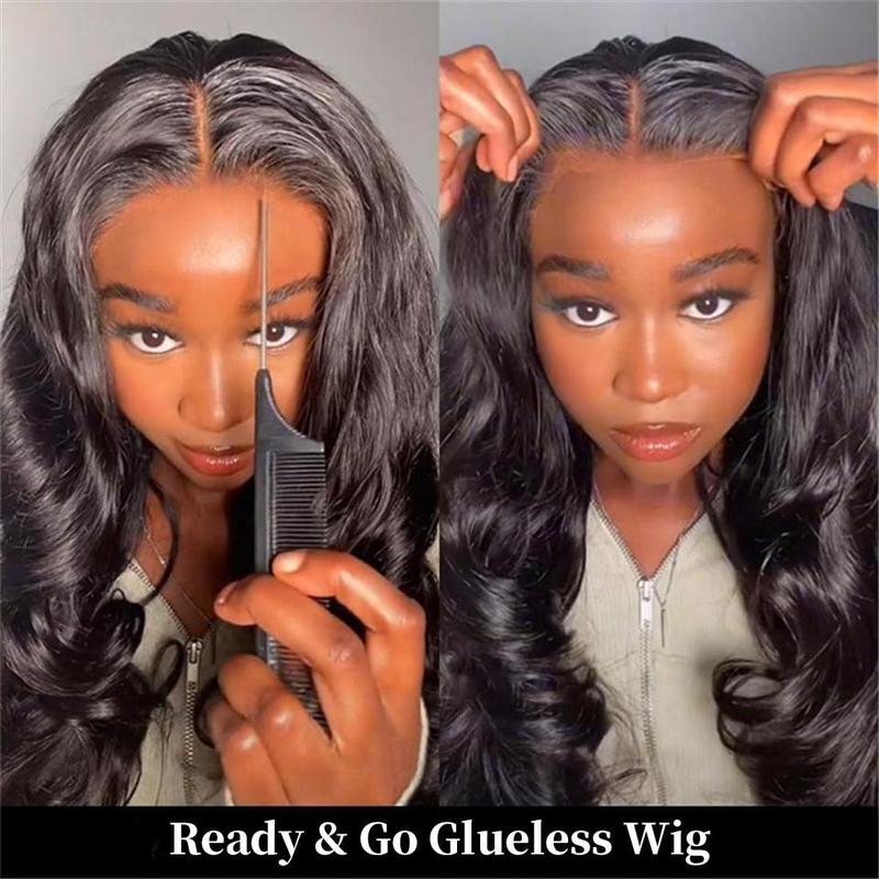 West Kiss Pre Cut Ready Go Glueless Wig Body Wave 7x4 Lace Closure Wig Human Hair 7x5 Closure Wig Pre Bleached Knots Pre Plucked With Baby Hair 250% Density Gluleless Wig Human Hair Wig For Women