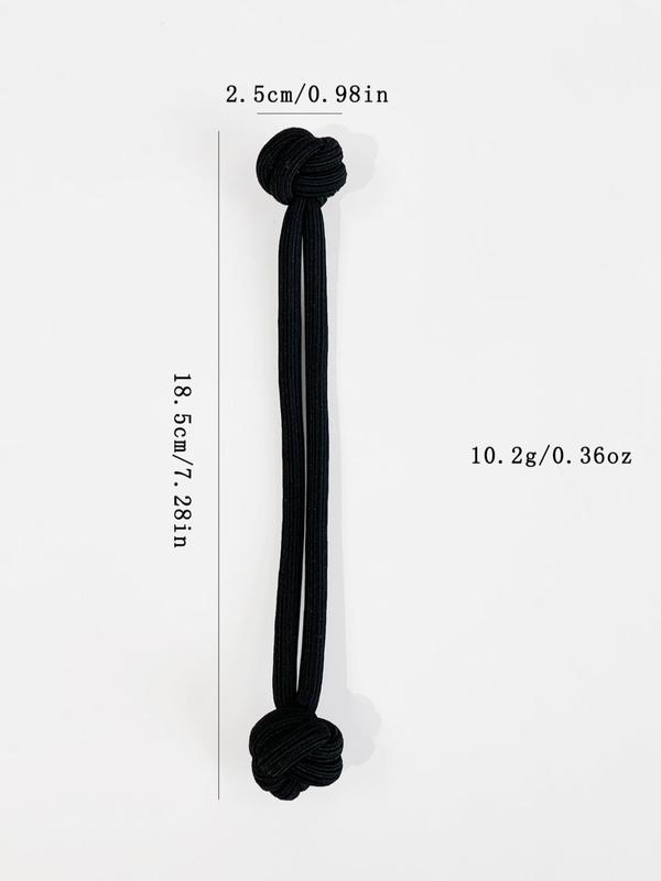 3pcs Simple Plain High Elastic Hair Ties, Knotted Rubber Bands, Casual Daily Hair Accessories For Women