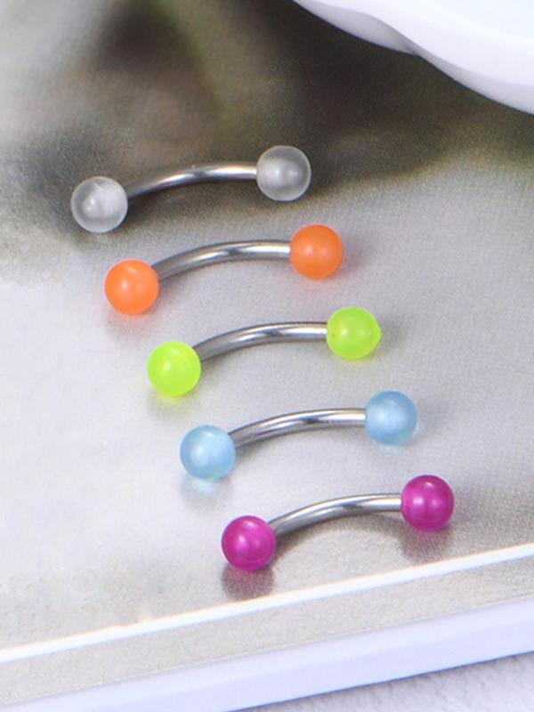 LGBT Pride Mixed Color & Style Eyebrow Studs, 30pcs Punk Style Eyebrow Piercing Studs, Fashionable Body Jewelry for Women & Men