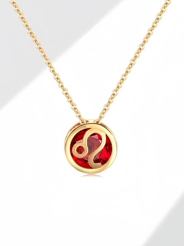 Fashionable Zodiac Sign Pendant Necklace for Women, Fashion Jewelry for Party, Daily Clothing Decor, Trendy All-match & Exquisite Jewelry for Birthday Gift