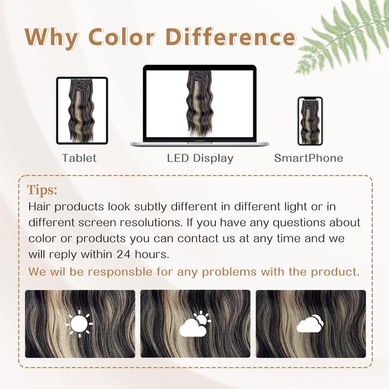 Vigorous Clip in Hair Extensions Long Wavy Synthetic Hairpieces,Natural & Soft Hair & Blends Well Hair Extensions,Easy to Wear for Women Girls Daily Use Event Party Use