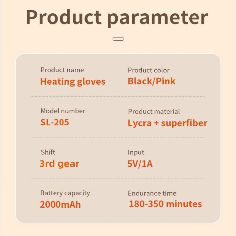 Portable Heating Gloves, 2 Counts set USB Rechargeable Hand Warmer with Digital Display, Heated Gloves with 3 Temperature Modes for Home Use