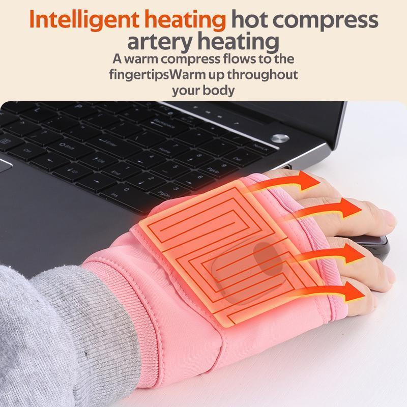 Portable Heating Gloves, 2 Counts set USB Rechargeable Hand Warmer with Digital Display, Heated Gloves with 3 Temperature Modes for Home Use