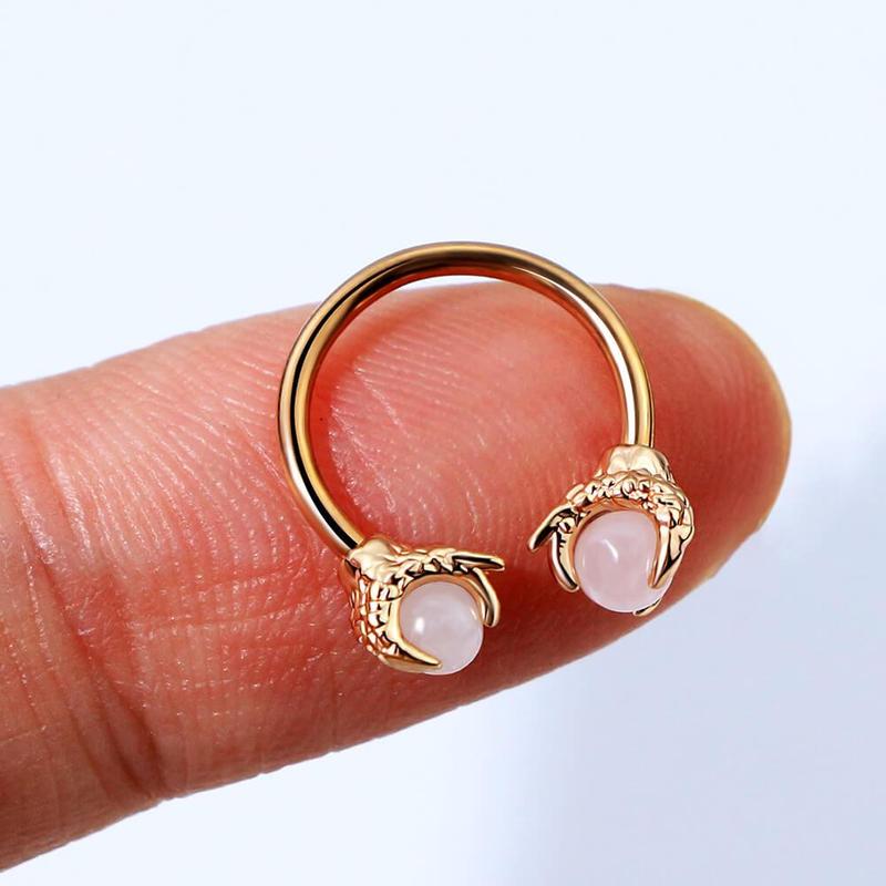 Oufer 16G Dragon Septum Ring Circular Barbell