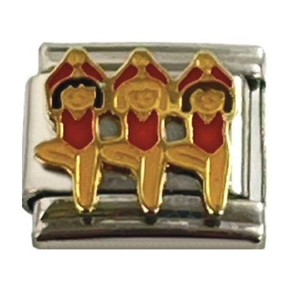 Italian Charm Link 3 Dancers 9mm - Unisex