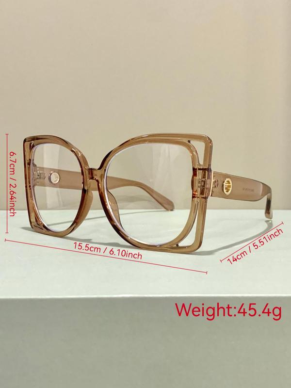 Unisex Simple Style Plain Color Square Frame Eyeglasses, Trendy Casual Anti Blue-ray Eyeglasses for Everyday Use, Fashion Accessories for Outdoor Activities