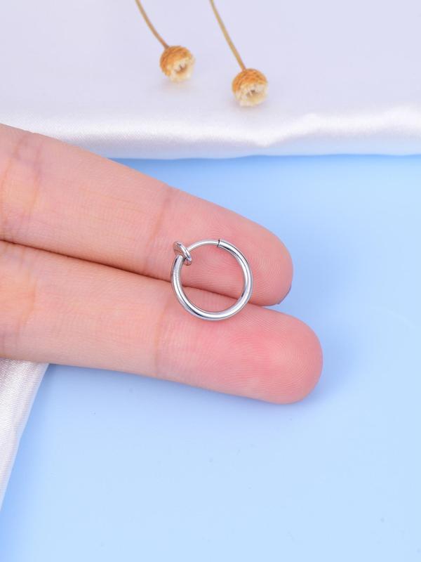 Magnetic Nose Ring, Stainless Steel Fake Nose Ring, Fashionable Body Jewelry for Women & Men, Trendy All-match & Exquisite Jewelry for Birthday Gift