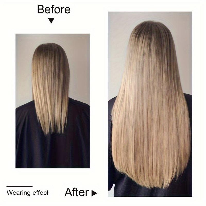 6pcs Pack 24 inch Clip in Hair Extensions Synthetic Hair Extensions 145g 6pcs Natural Straight Beginner Friendly Hairpieces for Women's Daily Wear for Any Occasion, Party, Club, Christmas, Natural Looking Soft, Smooth, Easy to Apply,  Great Christmas Gift