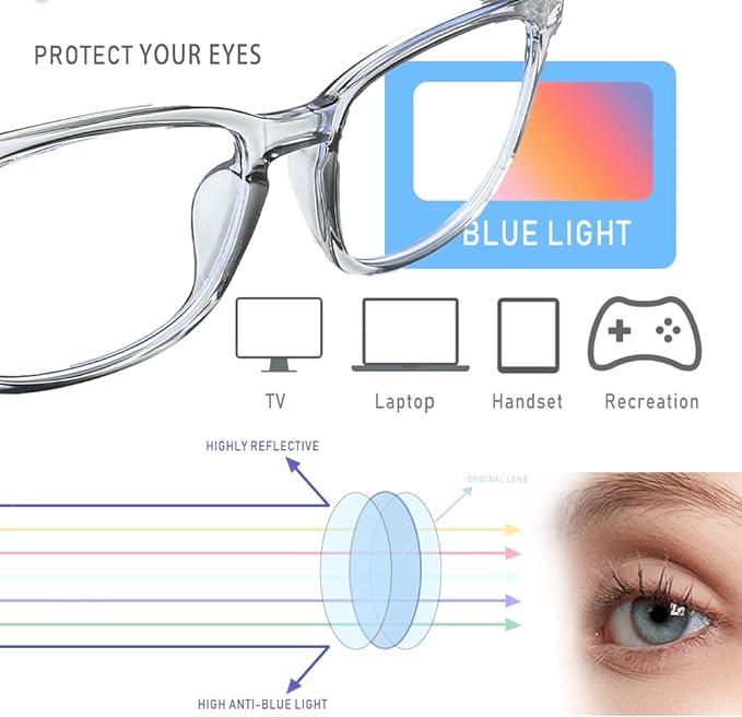 Computer Glasses ，Fashion Glasses Computer  TV Phones Glasses Fashion Glasses For Men Women, Clear Gaming Glasses Lenses glass