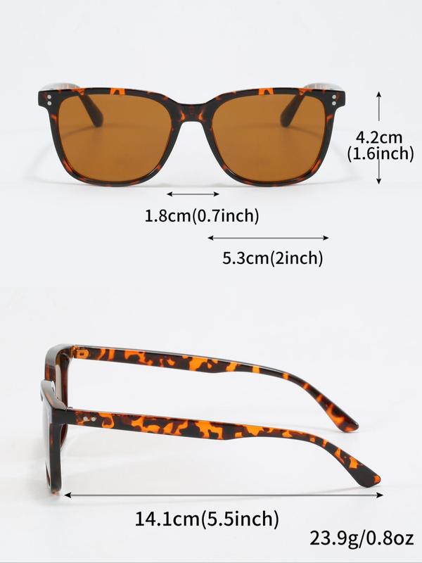 Unisex Square Frame Sunglasses, Glasses Trends 2024 for Women for Everyday Back To School Use, Fashion Accessories for Outdoor Activities Summer Vacation Beach