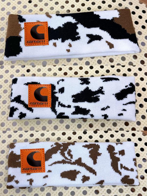 Fashionable Cow Print Workout Headband – Comfortable, Stretchable Sweatband for Men & Women, Ideal for Yoga, Running, Gym, and Daily Fitness  Cow Leopard Print Headband