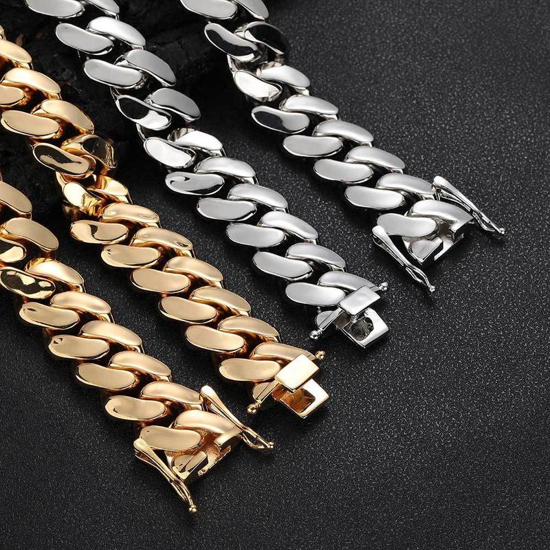 ORPHIC 22mm Hip Hop Hewelry Fashion Style Luxury And Heavy Cuban Bracelet Super Big Cuban Link in Miami Bracelet