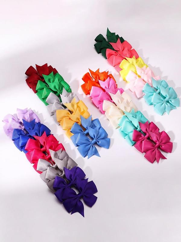 Random Color Cute Bow Decor Hair Clips, Fashion Hair Accessories for Women & Girls, Casual Versatile Hair Accessories for Daily & Back To School