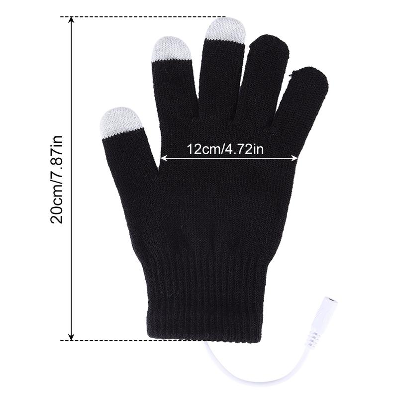 Heated Gloves for Men Women ,USB Feeling Heating Gloves USB Thermal Gloves USB Electric Keep Warm In Winter Black