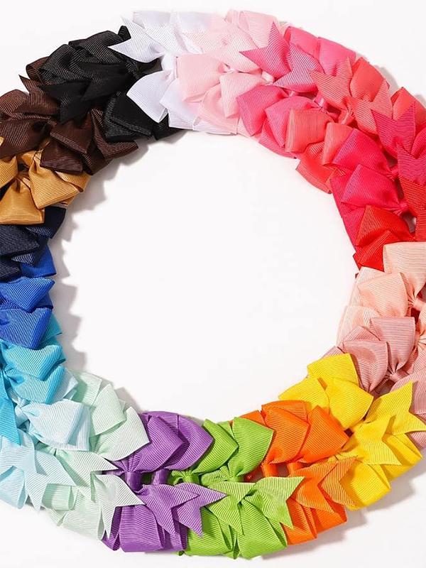 Random Color Cute Bow Decor Hair Clips, Fashion Hair Accessories for Women & Girls, Casual Versatile Hair Accessories for Daily & Back To School