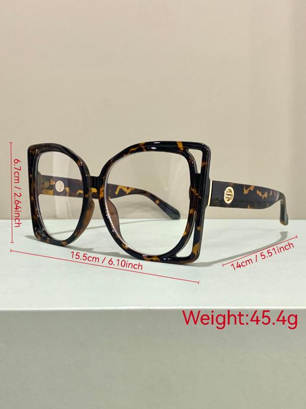 Unisex Simple Style Plain Color Square Frame Eyeglasses, Trendy Casual Anti Blue-ray Eyeglasses for Everyday Use, Fashion Accessories for Outdoor Activities