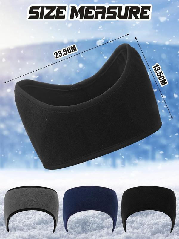 3 count Ear Warmer Fleece Headbands Ear Muffs Winter Running Gear for Women Men Adult