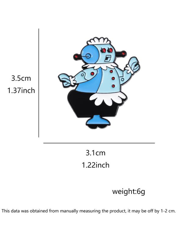 Cartoon Robot Design Brooch, Cute Alloy Badge for Daily Clothing Decor, Trendy All-match & Exquisite Brooch for Birthday Gift