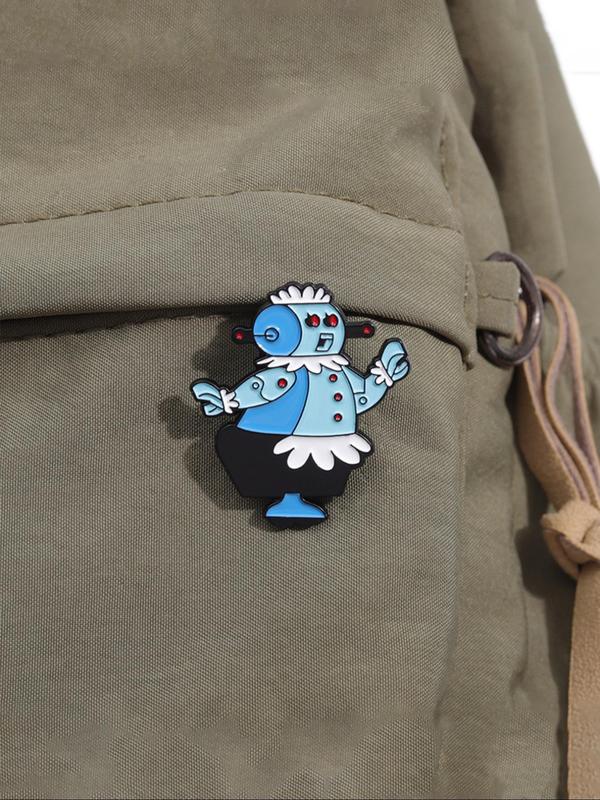 Cartoon Robot Design Brooch, Cute Alloy Badge for Daily Clothing Decor, Trendy All-match & Exquisite Brooch for Birthday Gift