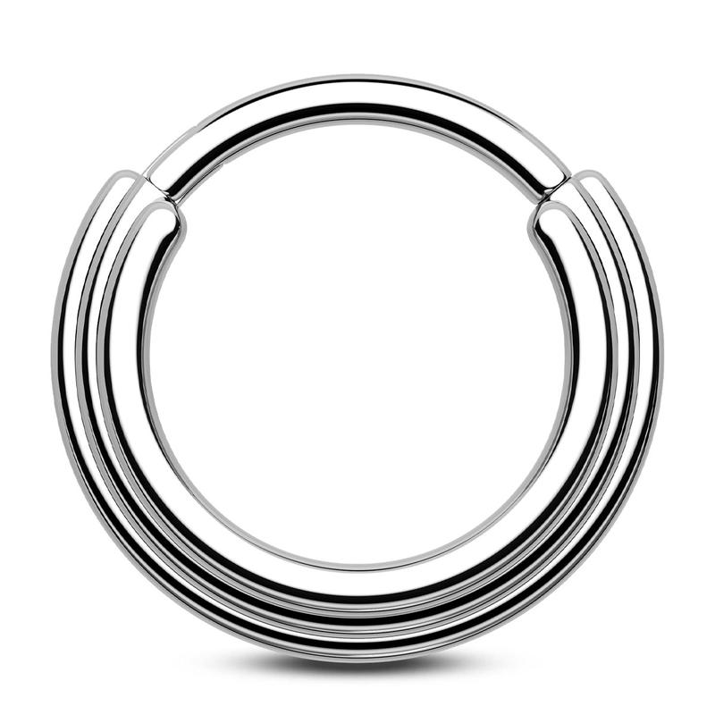 Oufer Hinged Segment Triple Layers Septum Ring-16G 316L Stainless Steel