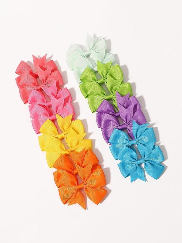 Random Color Cute Bow Decor Hair Clips, Fashion Hair Accessories for Women & Girls, Casual Versatile Hair Accessories for Daily & Back To School