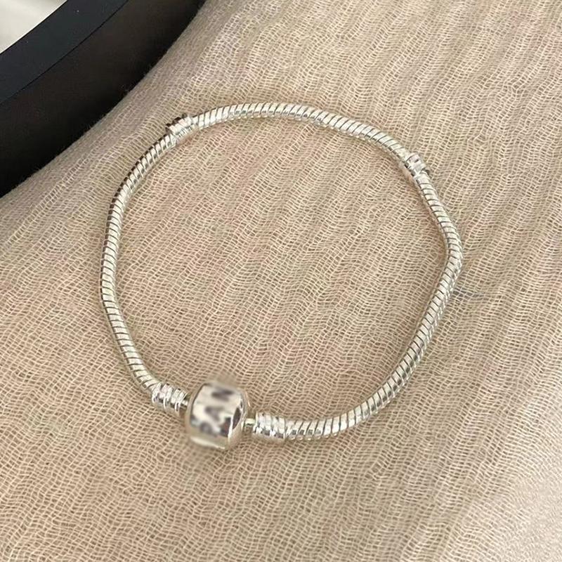 Women's Heart Clasp Snake Chain, Classic Snake Bone Basic Chain DIY Bracelet, Suitable for Women's Snake Chain Bracelet