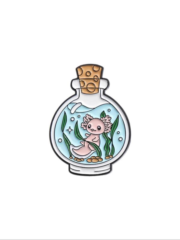 Cute Mermaid Design Brooch,  Cartoon Animal Badge, Clothes Accessories for Women & Men for Daily Clothing Decor, Trendy All-match & Exquisite Brooch for Birthday Gift