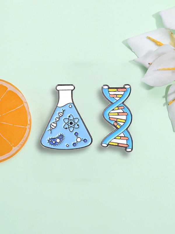 Cute Cartoon Chemical Laboratory Design Brooch, Enamel Badge for Daily Clothing Decor, Fashion Accessories for Men & Women, Trendy All-match & Exquisite Brooches for Birthday Gift