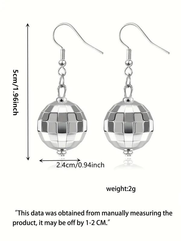 Vintage Disco Ball Design Dangle Earrings (1 Pair), Party Style Drop Earrings for Women, Fashion Jewelry for Party, Daily Clothing Decor, Trendy All-match & Exquisite Jewelry for Birthday Gift