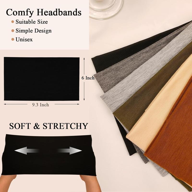 Wide Headbands For Women Stretch Headband Boho  Bands Women's Hair Band Turban Workout Hairband Accessories 6 Pack