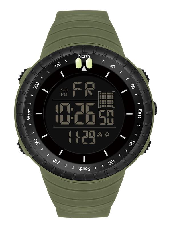 Sporty Digital Watch As Gift with Box, Fashionable Digital Watch with Digital Display, Waterproof Multifunctional Watch for Outdoor Sports