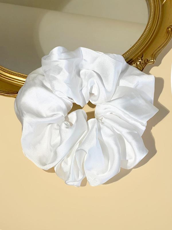 Women's Simple Design Elegant Large Satin Scrunchie, Fashionable Hair Accessories For Daily Wear