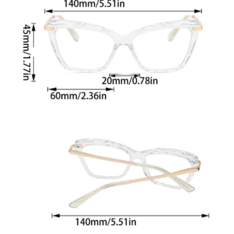 1pair Women Clear Cat Eye Frame Fashionable Eyeglasses For Daily Life Clear Glasses Accessories Blue Light Glasses Accessories For Women