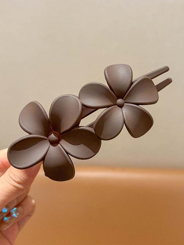 Matte Flower Design Hair Claw, Non-slip Hair Claw, Fashion Hair Accessories for Women & Girls, Bridal Party Hair Accessories