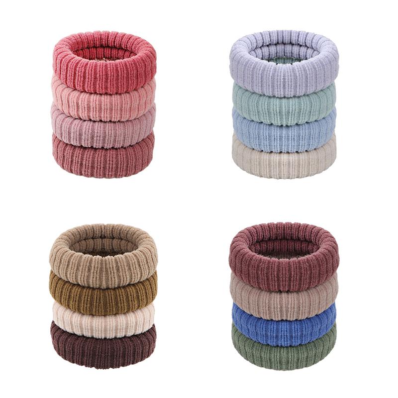 GOOGOO Simple Plain Color Hair Tie, High Stretch Ponytail Holder for Women & Girls, Daily Use Elastic Hair Accessories