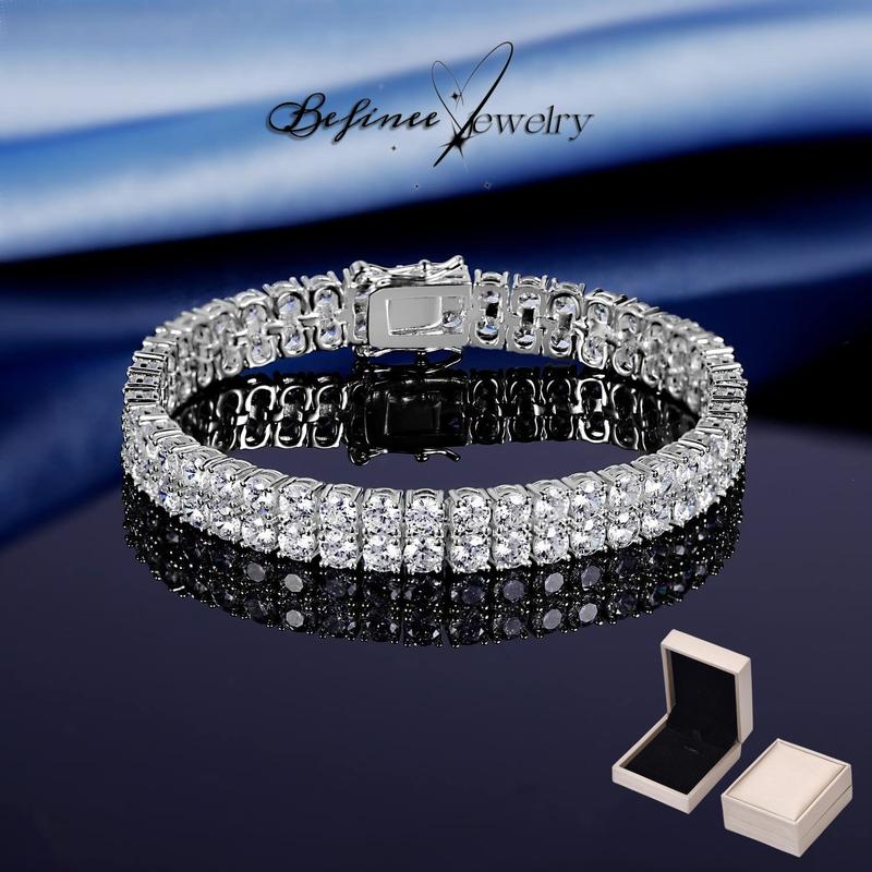 Tennis Bracelet 3MM Double Row  Bracelet for Women Men with Certificate of Authenticity 6.5inch-8.5inch