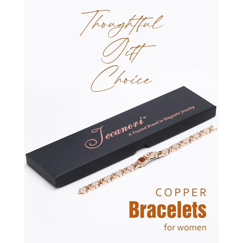 Copper Bracelets for Women , Pure Copper Magnetic Bracelet with 3500 Gauss Effective Magnets