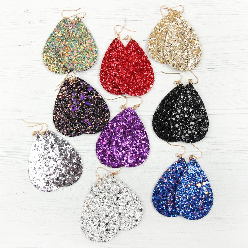 Glistening Sequin Teardrop Earrings