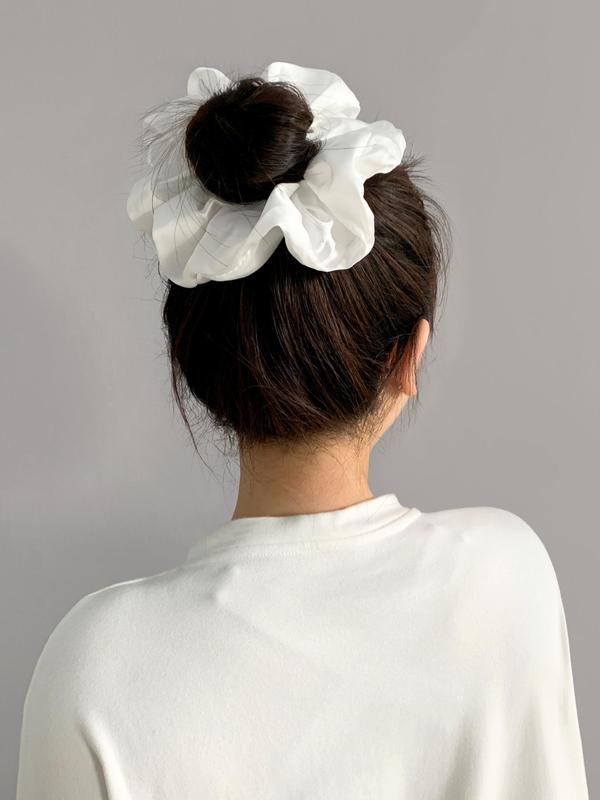 Women's Simple Design Elegant Large Satin Scrunchie, Fashionable Hair Accessories For Daily Wear