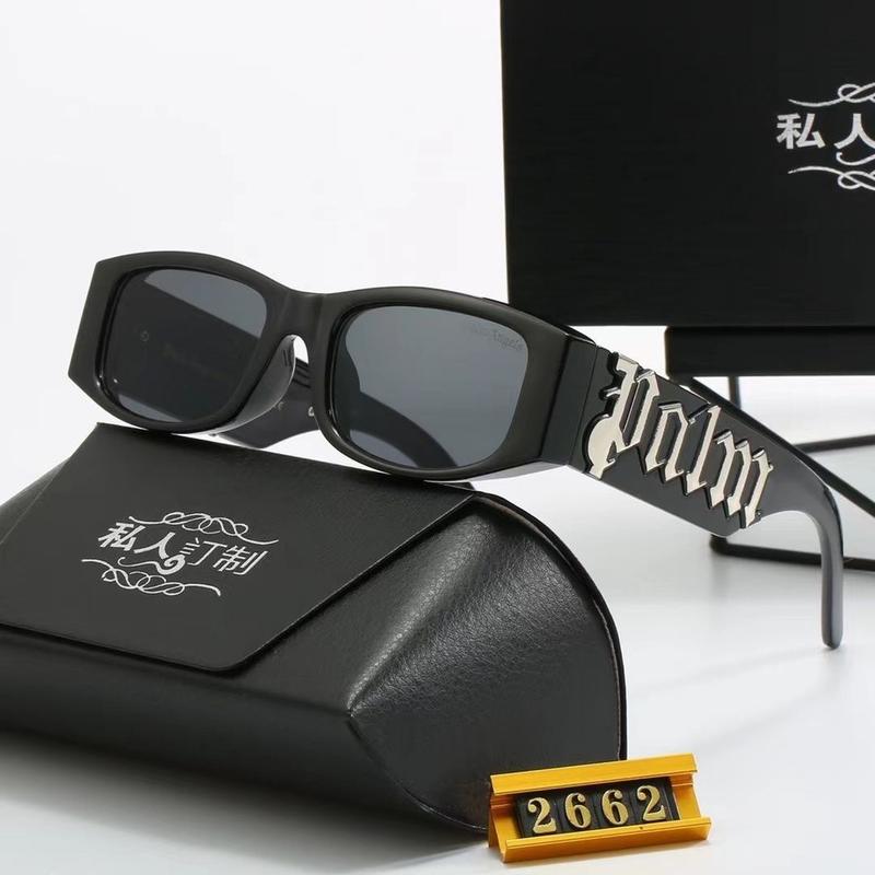 Palm Fashion Sunglasses with Sharp Embossed Logo - European Style Design for Men and Women