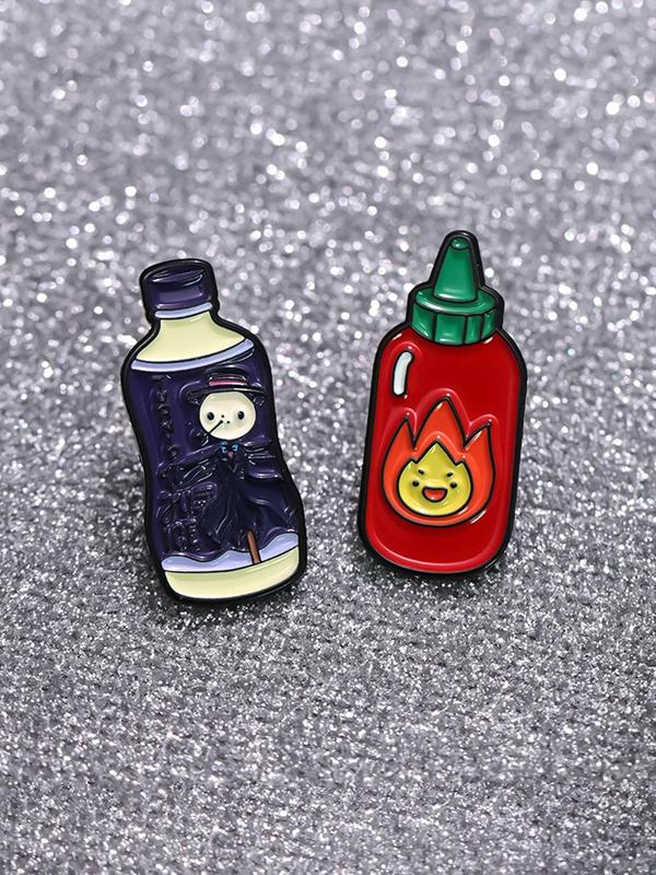 Cute Cartoon Food Design Brooch, Fashion Alloy Badge for Women & Men, Enamel Pin Suitable for Backpacks, Jeans, Scarves, Hats Decoration