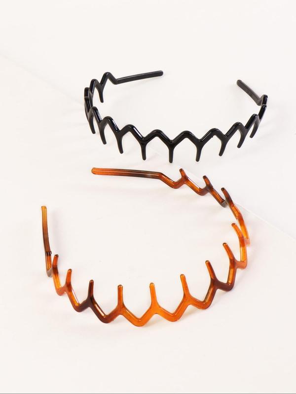 V-shaped Wave Comb Tooth Design Hair Hoop, Casual Simple Hair Accessories for Women & Girls, Fashion Hair Accessories for Daily Wear