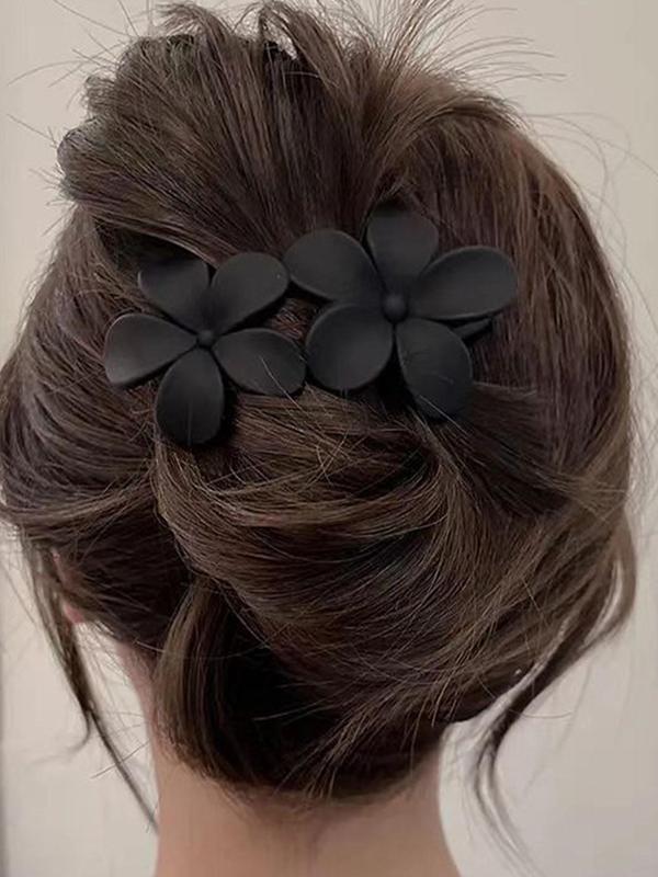 Matte Flower Design Hair Claw, Non-slip Hair Claw, Fashion Hair Accessories for Women & Girls, Bridal Party Hair Accessories