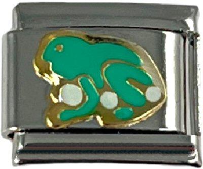 Italian Charm Link Frog Sitting 9mm - Unisex