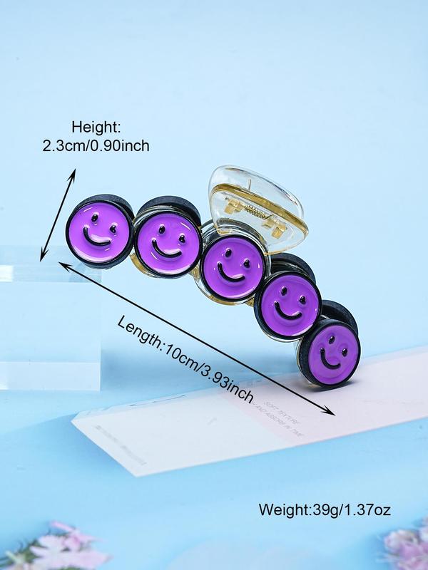 Cute Smile Face Design Hair Claw, Casual and Versatile Non-slip Hair Claws for Women, Trendy Accessories for Party and Daily Life