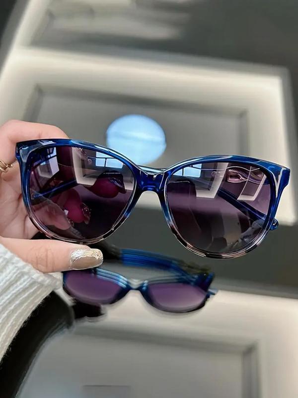 Vintage Ombre Tinted Lens Sunglasses, Trendy Casual Sunglasses for Everyday Use, Fashion Accessories for Outdoor Activities