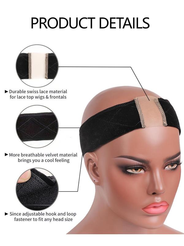 Non-slip Wig Headband for Women Lace Wig, Adjustable Hair Wigs Accessories, Hair Salon Tools & Accessories for Women for Summer Hairstyles