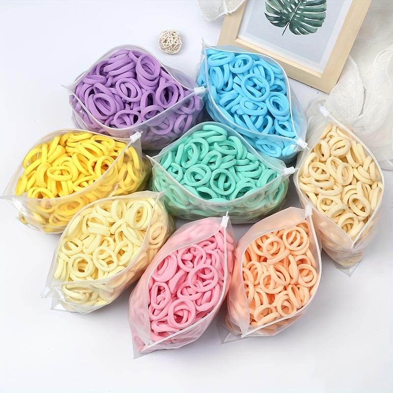 50 pcs set women basic hair bands 1.57inch simple solid colors elastic headband hair ropes ties hair accessories ponytail holder